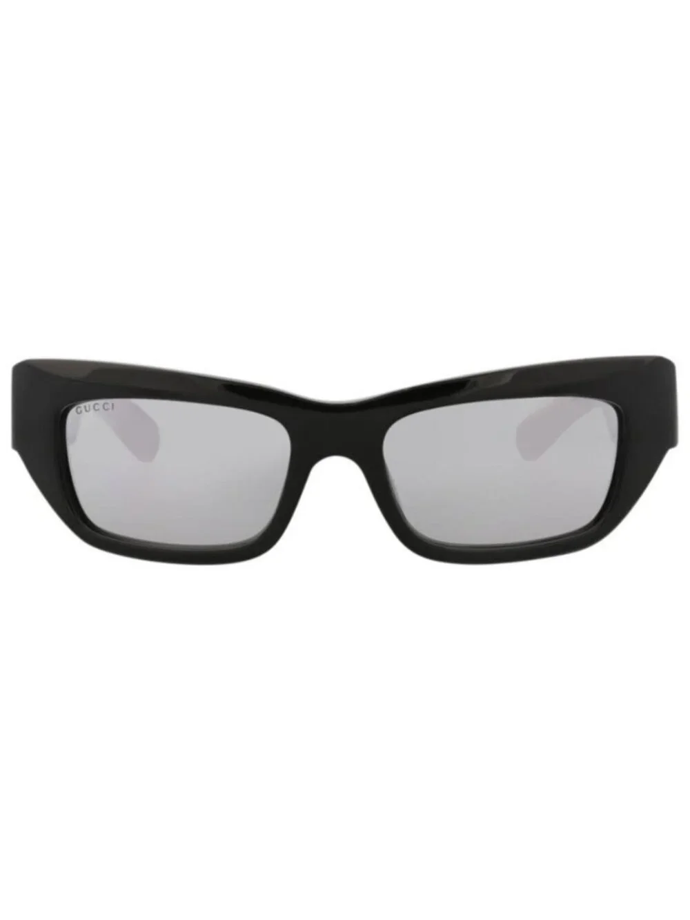 New Gucci Mens Cat Eye Black Black Silver Fashion Designer Sunglasses